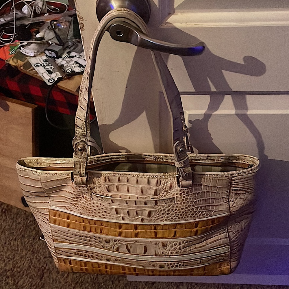Brahmin Handbag-minor wear and tear.Beige and Neutral colors.